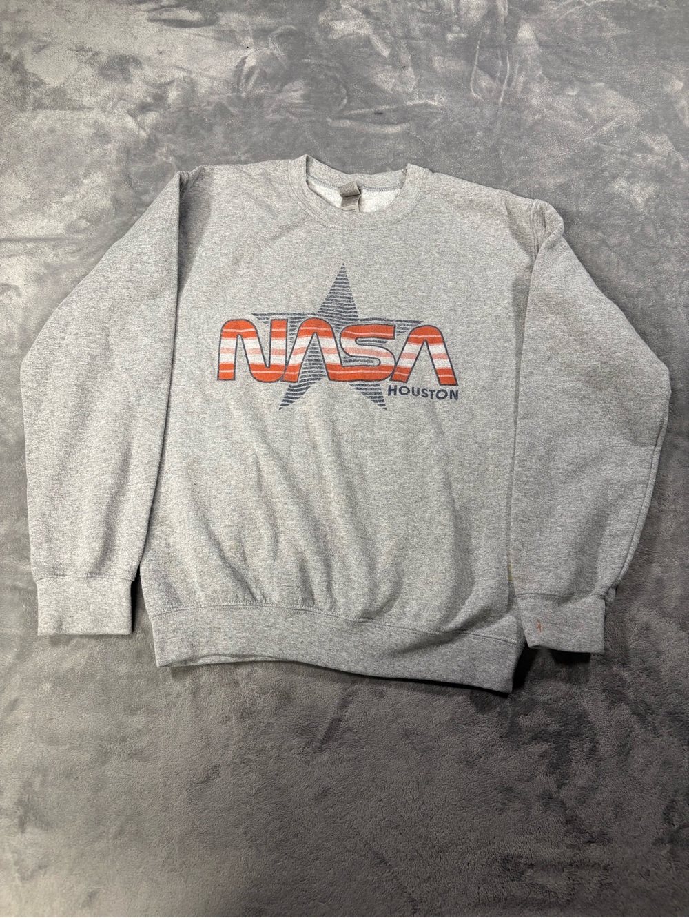 NASA Houston Gray Crewneck Sweatshirt